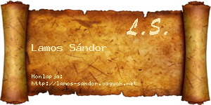 Lamos Sándor névjegykártya